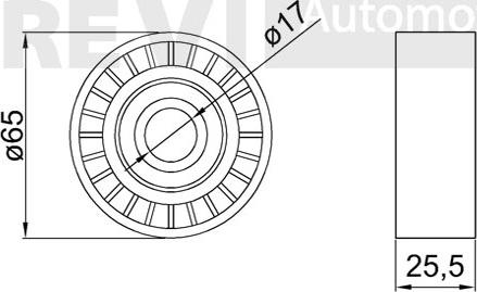 Trevi Automotive TA1428 - Vodeći valjak , klinasti rebrasti remen  www.molydon.hr