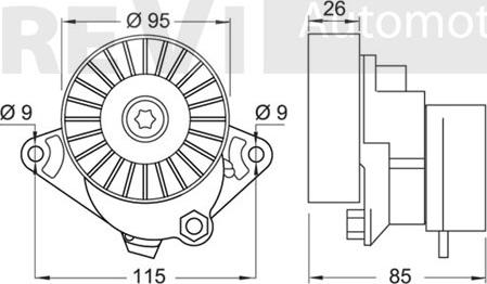 Trevi Automotive TA1564 - Natezač remena, klinasti rebrasti remen  www.molydon.hr