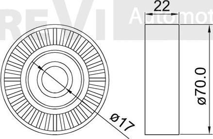 Trevi Automotive TA1565 - Vodeći valjak , klinasti rebrasti remen  www.molydon.hr