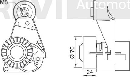 Trevi Automotive TA1567 - Natezač remena, klinasti rebrasti remen  www.molydon.hr