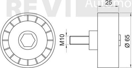 Trevi Automotive TA1509 - Vodeći valjak , klinasti rebrasti remen  www.molydon.hr