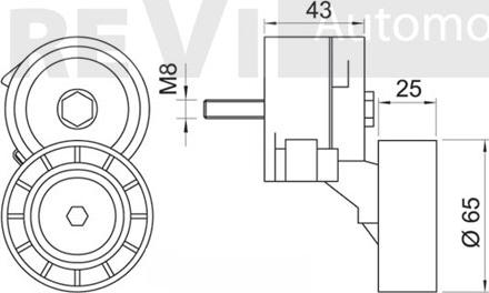 Trevi Automotive TA1511 - Vodeći valjak , klinasti rebrasti remen  www.molydon.hr