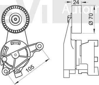 Trevi Automotive TA1617 - Natezač remena, klinasti rebrasti remen  www.molydon.hr