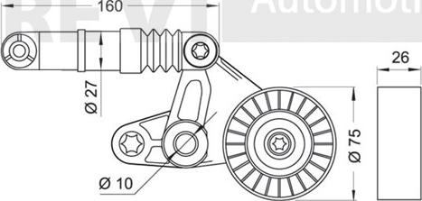 Trevi Automotive TA1685 - Natezač remena, klinasti rebrasti remen  www.molydon.hr