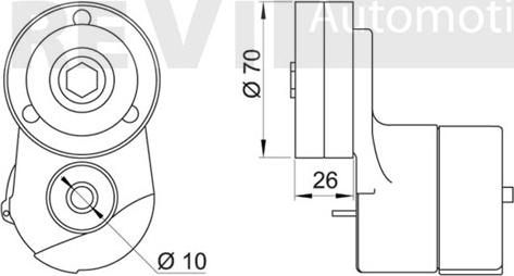 Trevi Automotive TA1638 - Natezač remena, klinasti rebrasti remen  www.molydon.hr