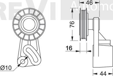 Trevi Automotive TA1083 - Vodeći valjak , klinasti rebrasti remen  www.molydon.hr