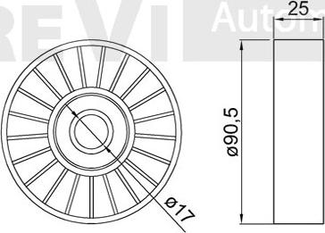 Trevi Automotive TA1134 - Vodeći valjak , klinasti rebrasti remen  www.molydon.hr