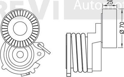 Trevi Automotive TA1855 - Natezač remena, klinasti rebrasti remen  www.molydon.hr