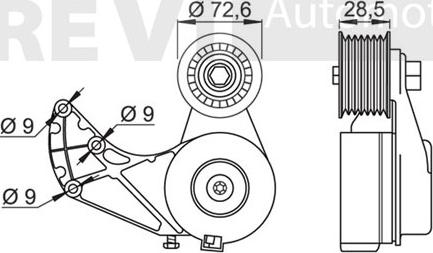 Trevi Automotive TA1865 - Natezač remena, klinasti rebrasti remen  www.molydon.hr