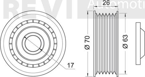 Trevi Automotive TA1829 - Vodeći valjak , klinasti rebrasti remen  www.molydon.hr