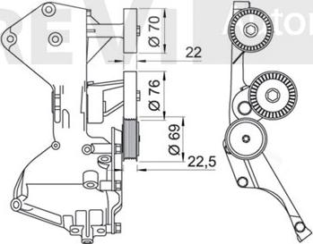 Trevi Automotive TA1822 - Natezač remena, klinasti rebrasti remen  www.molydon.hr