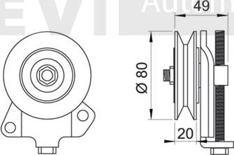 Trevi Automotive TA1291 - Vodeći valjak , klinasti rebrasti remen  www.molydon.hr