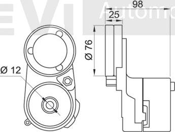 Trevi Automotive TA1245 - Natezač remena, klinasti rebrasti remen  www.molydon.hr