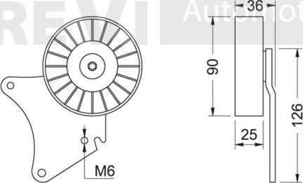 Trevi Automotive TA1224 - Vodeći valjak , klinasti rebrasti remen  www.molydon.hr