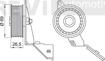 Trevi Automotive TA1749 - Vodeći valjak , klinasti rebrasti remen  www.molydon.hr