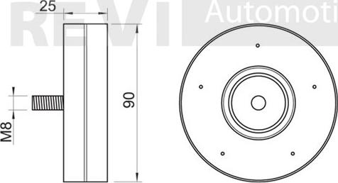 Trevi Automotive TA2012 - Vodeći valjak , klinasti rebrasti remen  www.molydon.hr