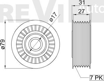 Trevi Automotive TA2084 - Vodeći valjak , klinasti rebrasti remen  www.molydon.hr