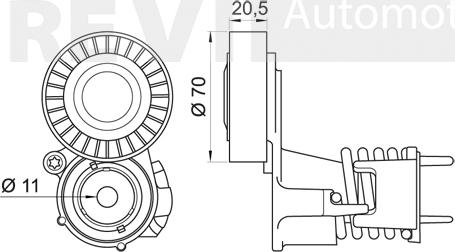 Trevi Automotive TA2038 - Natezač remena, klinasti rebrasti remen  www.molydon.hr