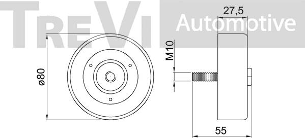 Trevi Automotive TA2265 - Vodeći valjak , klinasti rebrasti remen  www.molydon.hr