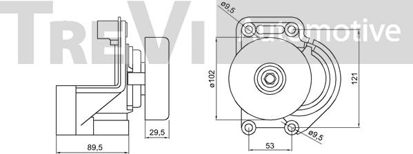 Trevi Automotive TA2215 - Natezač remena, klinasti rebrasti remen  www.molydon.hr