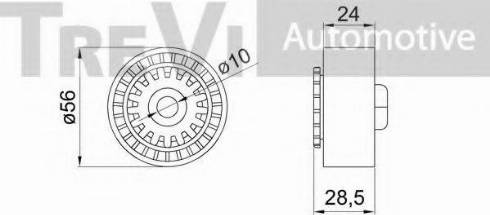 Trevi Automotive TA2211 - Vodeći valjak , klinasti rebrasti remen  www.molydon.hr