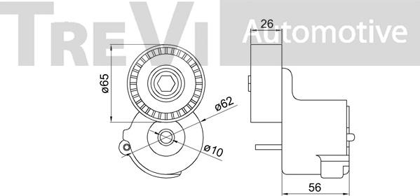 Trevi Automotive TA2237 - Natezač remena, klinasti rebrasti remen  www.molydon.hr