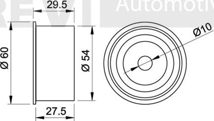 Trevi Automotive TD1498 - Vodeći valjak , zupčasti remen  www.molydon.hr