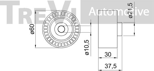 Trevi Automotive TD1511 - Vodeći valjak , zupčasti remen  www.molydon.hr