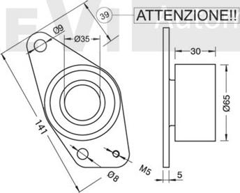 Trevi Automotive TD1536 - Vodeći valjak , zupčasti remen  www.molydon.hr