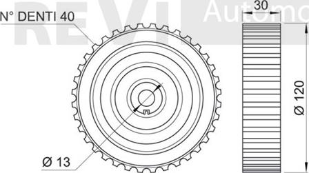 Trevi Automotive TD1645 - Vodeći valjak , zupčasti remen  www.molydon.hr