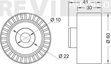 Trevi Automotive TD1614 - Vodeći valjak , zupčasti remen  www.molydon.hr