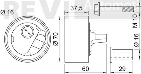 Trevi Automotive TD1628 - Natezač remena, zupčasti remen  www.molydon.hr