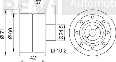 Trevi Automotive TD1092 - Vodeći valjak , zupčasti remen  www.molydon.hr