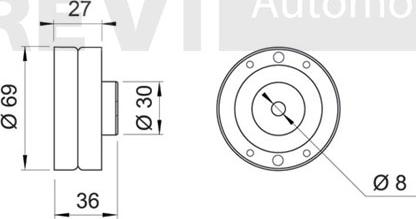 Trevi Automotive TD1033 - Vodeći valjak , zupčasti remen  www.molydon.hr