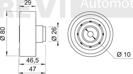 Trevi Automotive TD1023 - Vodeći valjak , zupčasti remen  www.molydon.hr