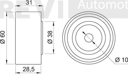 Trevi Automotive TD1146 - Vodeći valjak , zupčasti remen  www.molydon.hr