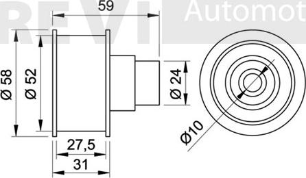 Trevi Automotive TD1109 - Vodeći valjak , zupčasti remen  www.molydon.hr