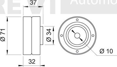 Trevi Automotive TD1102 - Vodeći valjak , zupčasti remen  www.molydon.hr