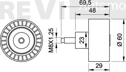 Trevi Automotive TD1322 - Vodeći valjak , zupčasti remen  www.molydon.hr