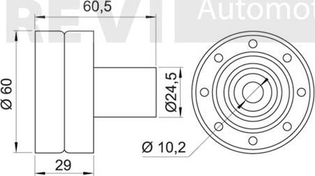 Trevi Automotive TD1247 - Vodeći valjak , zupčasti remen  www.molydon.hr