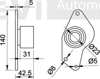 Trevi Automotive TD1256 - Vodeći valjak , zupčasti remen  www.molydon.hr