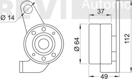 Trevi Automotive TD1223 - Vodeći valjak , zupčasti remen  www.molydon.hr