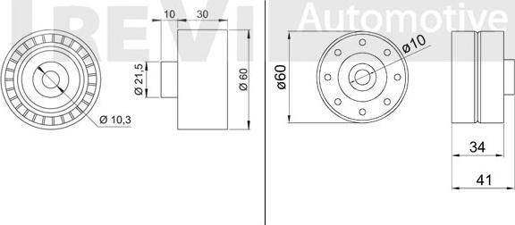 Trevi Automotive TD1279 - Vodeći valjak , zupčasti remen  www.molydon.hr