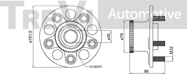 Trevi Automotive WB1921 - Komplet Ležaja kotača www.molydon.hr