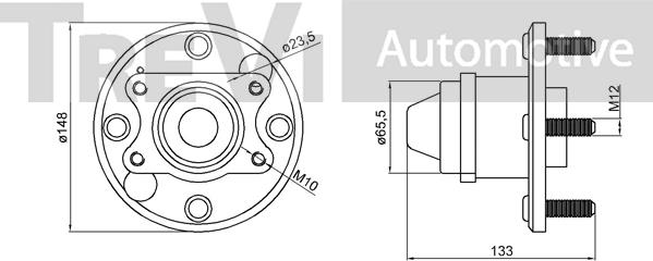 Trevi Automotive WB1454 - Komplet Ležaja kotača www.molydon.hr