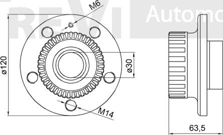 Trevi Automotive WB1561 - Komplet Ležaja kotača www.molydon.hr