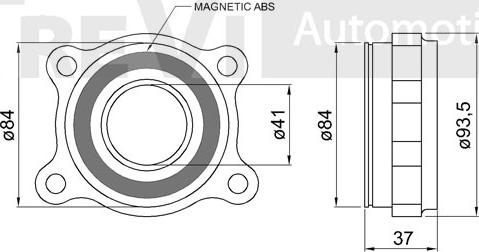 Trevi Automotive WB1603 - Komplet Ležaja kotača www.molydon.hr