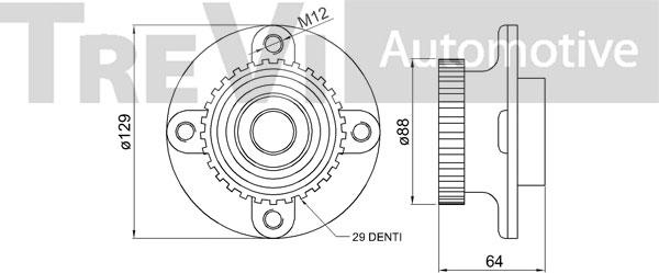 Trevi Automotive WB1639 - Komplet Ležaja kotača www.molydon.hr