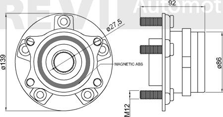 Trevi Automotive WB1045 - Komplet Ležaja kotača www.molydon.hr