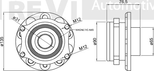 Trevi Automotive WB1035 - Komplet Ležaja kotača www.molydon.hr